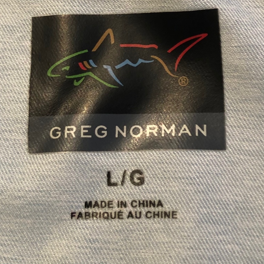 GREG NORMAN MENS LARGE JACKET LIGHT BLUE  POCKETS - Picture 11 of 12